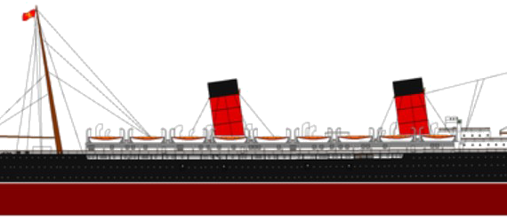 Корабль RMS Campania [Ocean Liner] (1892) - чертежи, габариты, рисунки